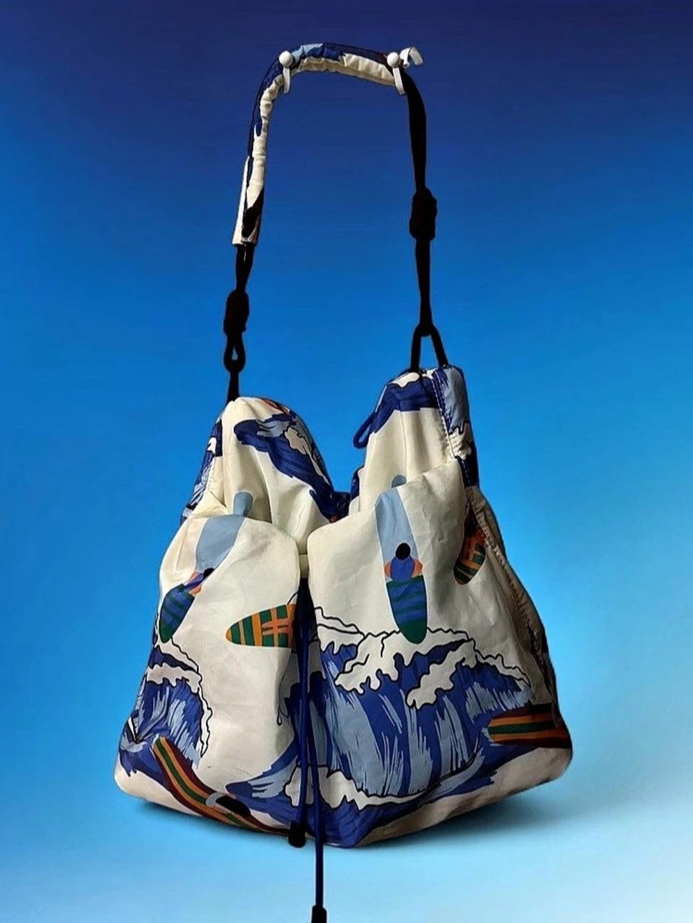 Parfois Printed Shoulder Bag in Blue & White Like New